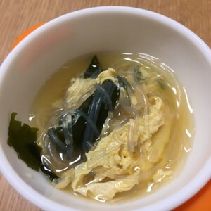 とろり♪やさしい味の春雨卵スープ